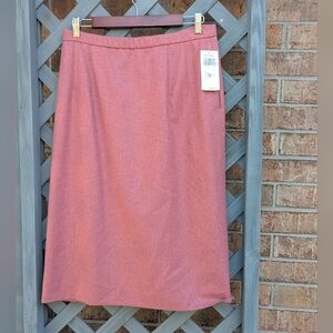 Pendleton Pink Wool Midi Skirt With Pockets